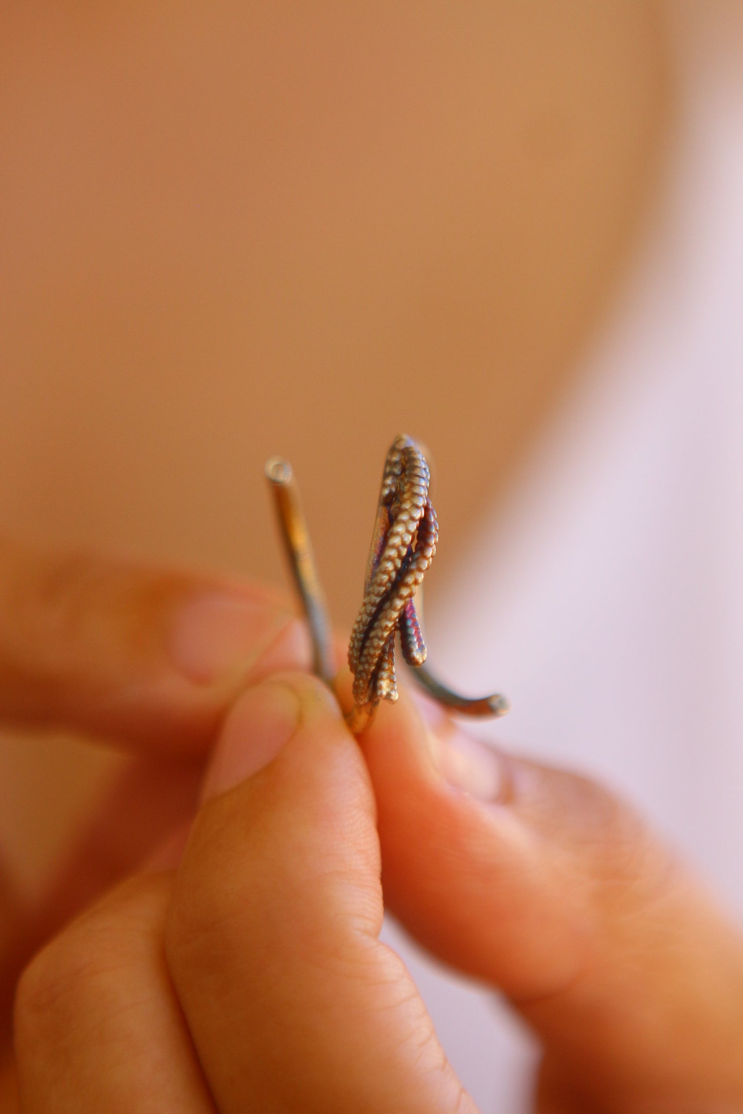 Anel com ramos de tuia