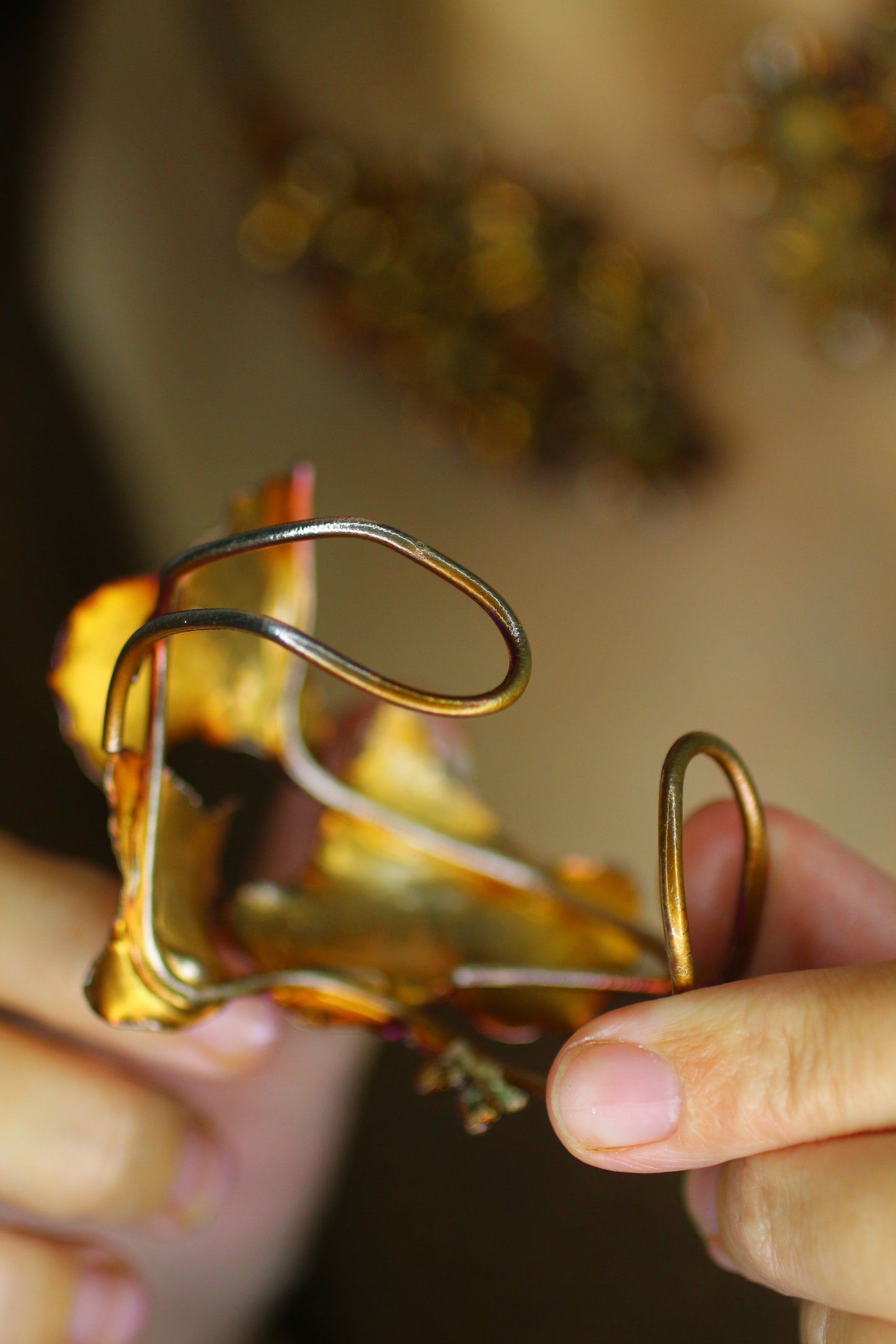 Pulseira com folhas de hera