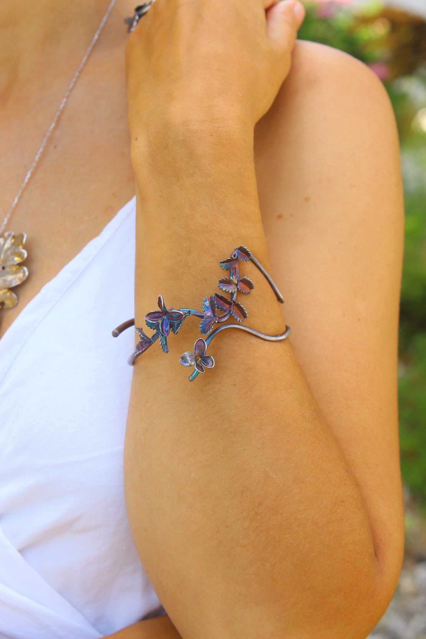 Pulseira com flores e ervas portuguesas