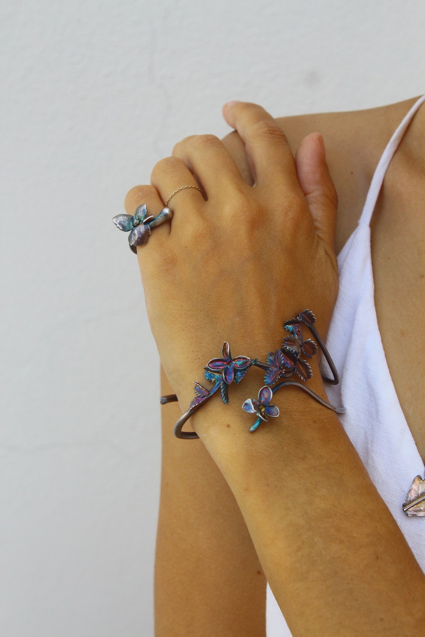 Pulseira com flores e ervas portuguesas