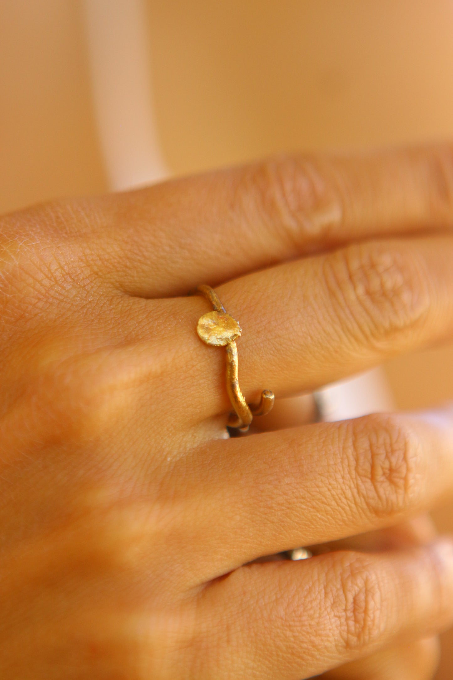 Anel com petala de hortensia