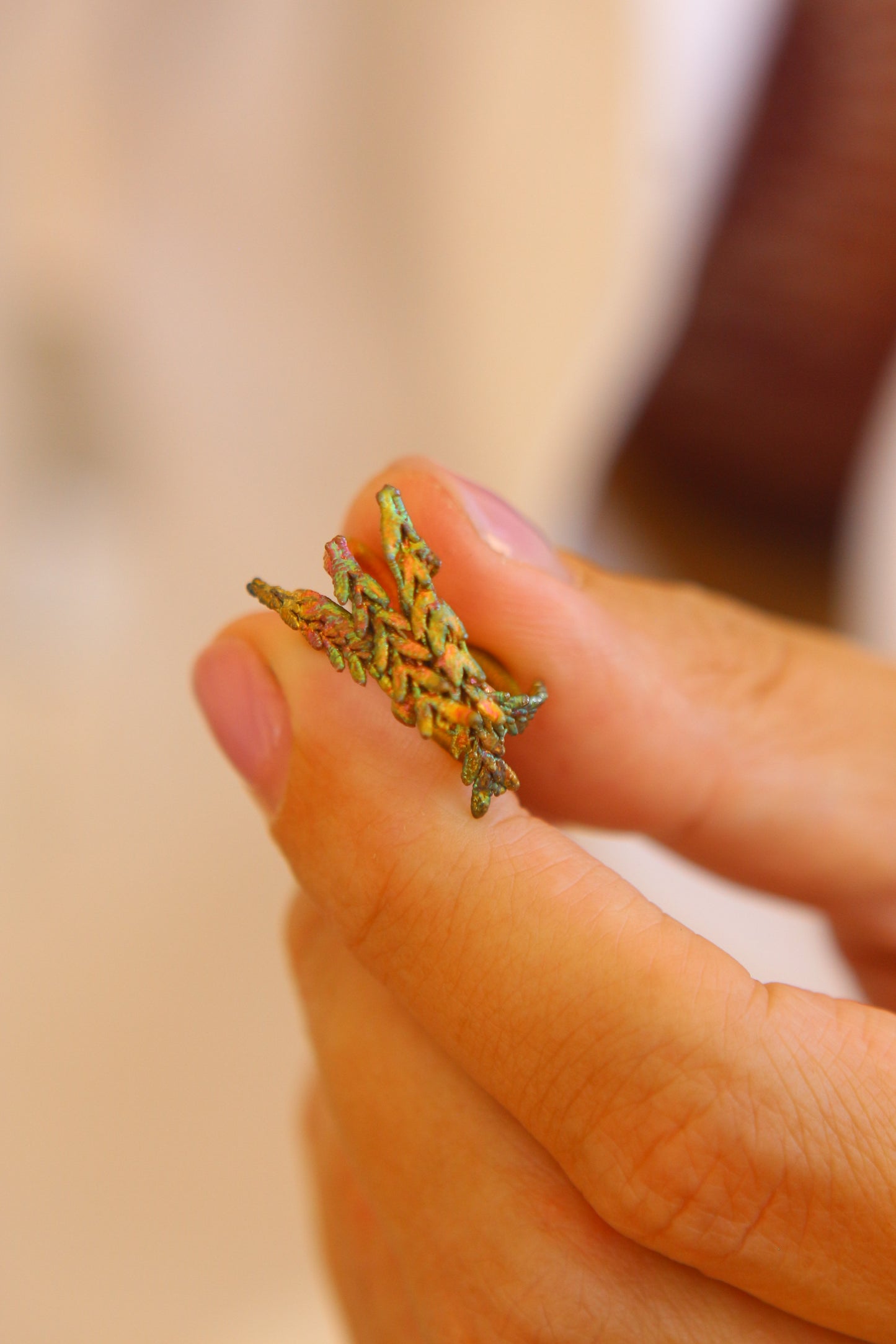 Ear cuff com espiga de erva