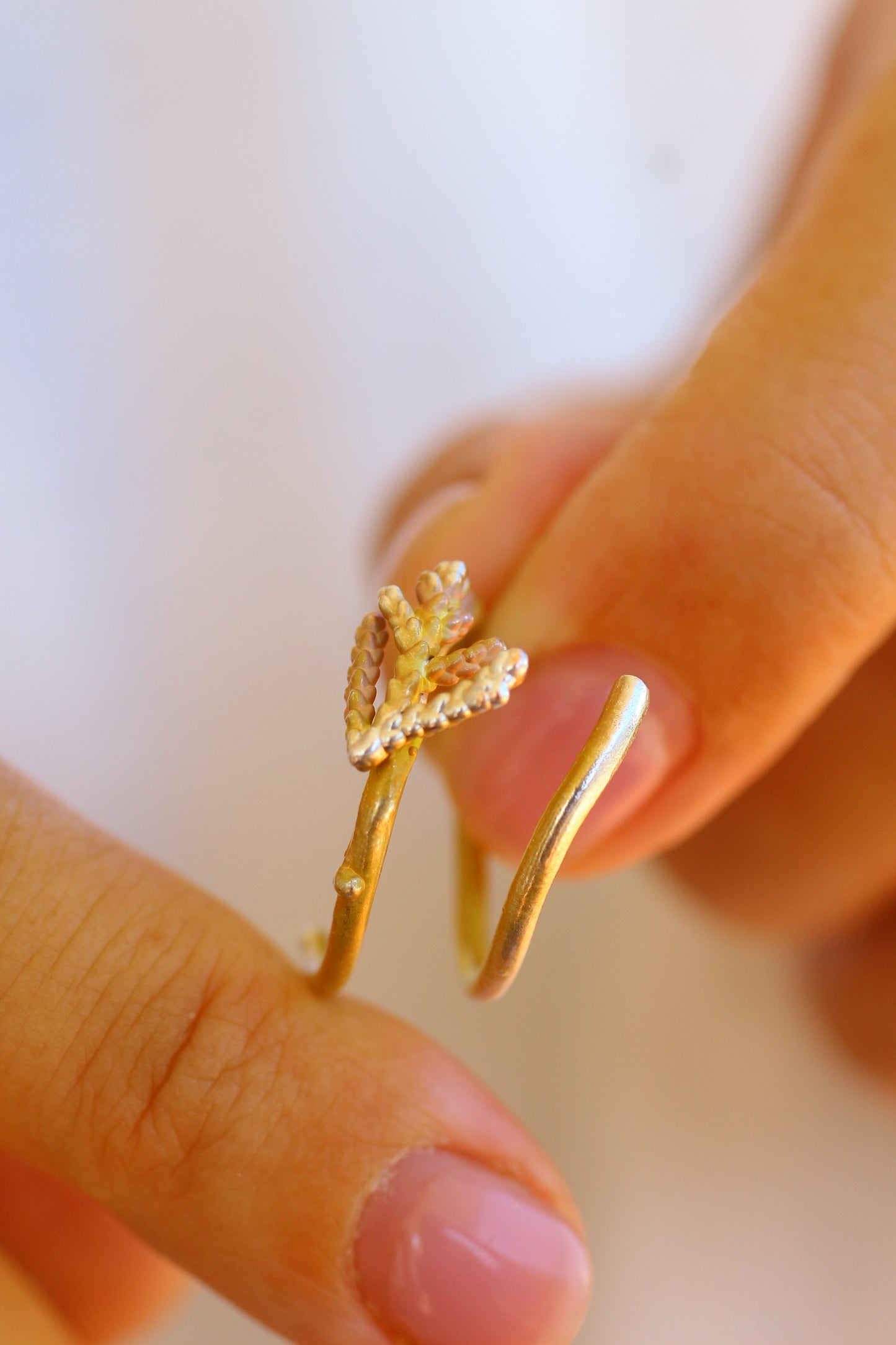 Anel com ramos de tuia