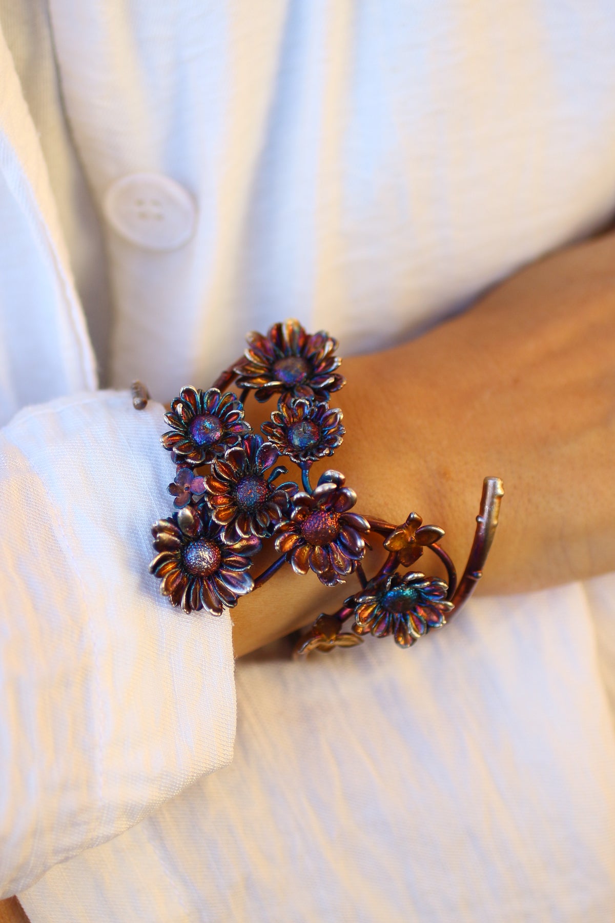 Pulseira com flores