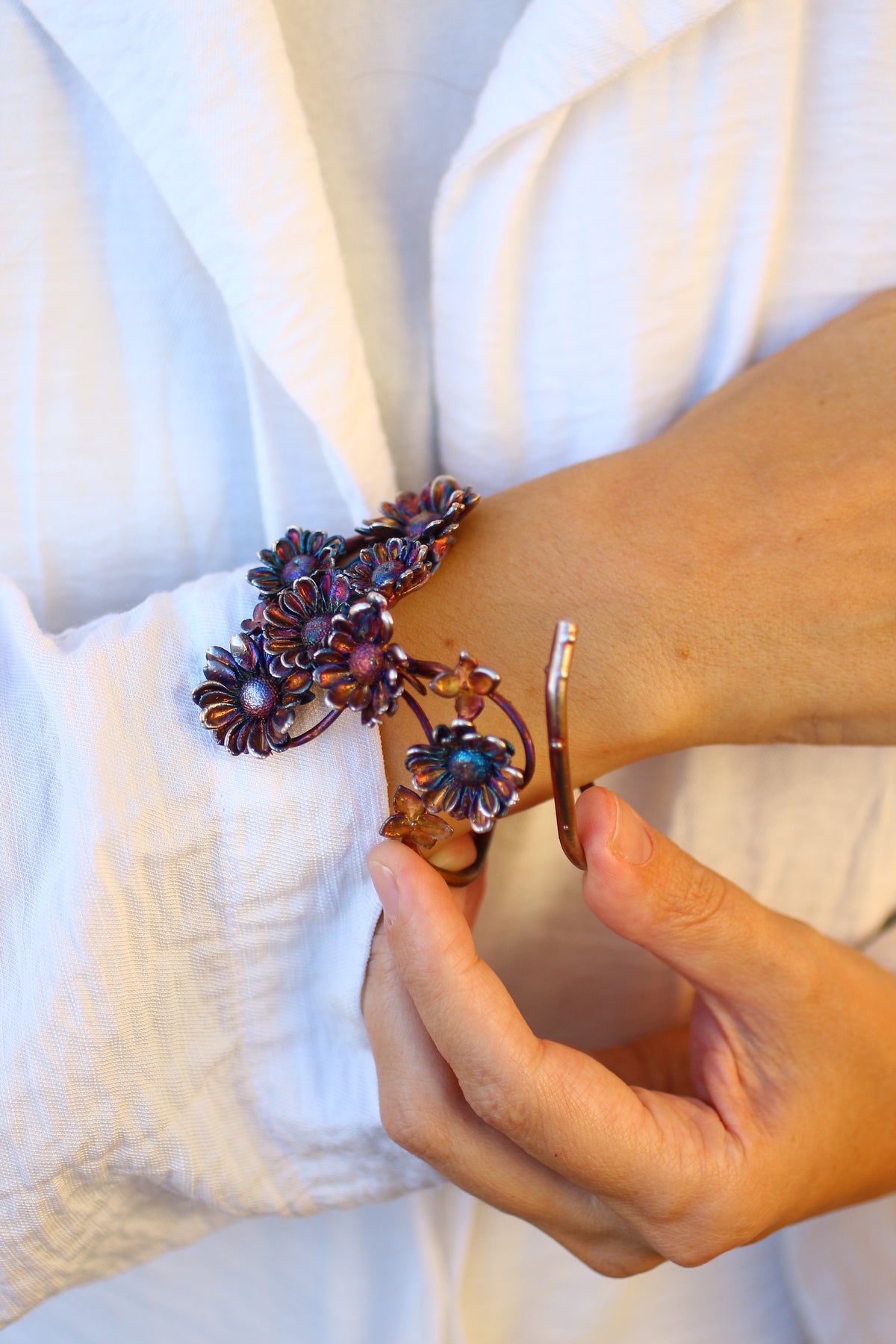 Pulseira com flores