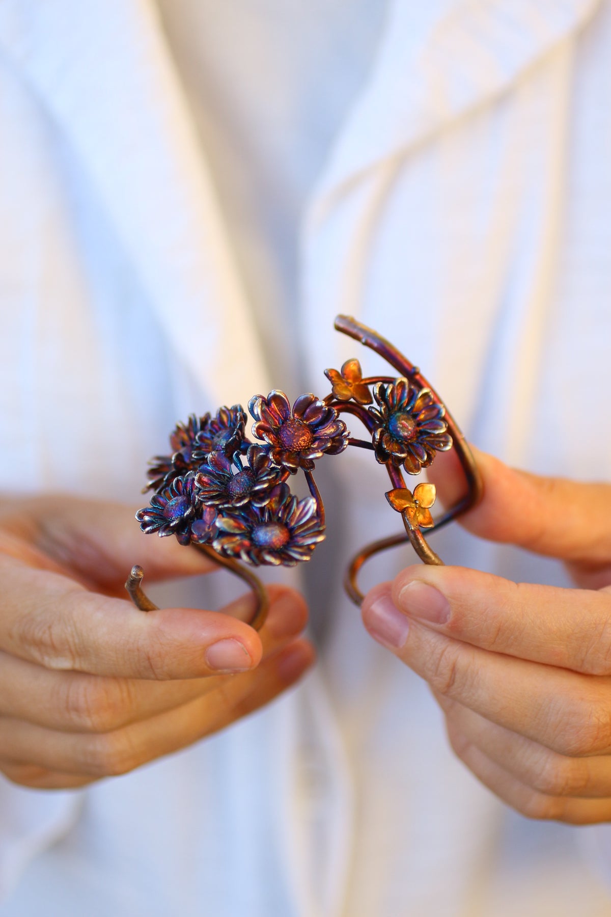 Pulseira com flores